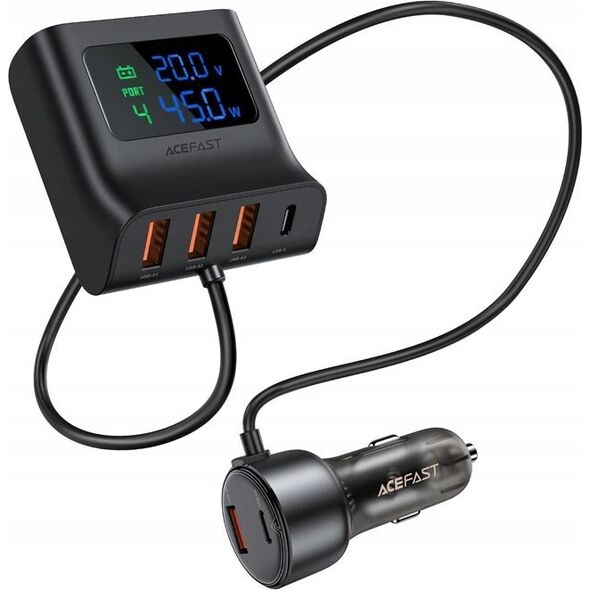 Ładowarka Acefast Ładowarka samochodowa Acefast B11 138W USB-A USB-C z 6 portami - czarna 13252133 6974316282488