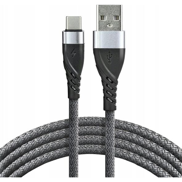 Kabel USB EverActive USB-A - USB-C 2 m Szary (CBB-2CG) 13256132 5903205773968