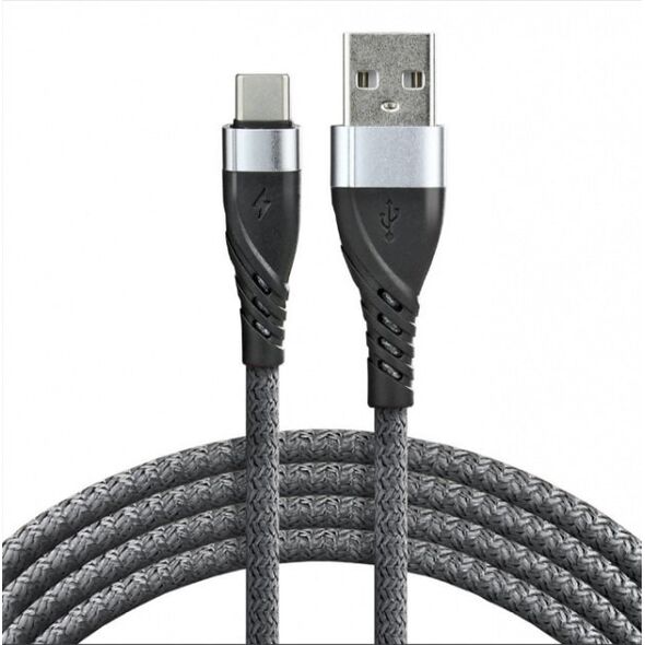 Kabel USB EverActive USB-A - USB-C 2 m Szary (CBB-2CG) 13256132 5903205773968