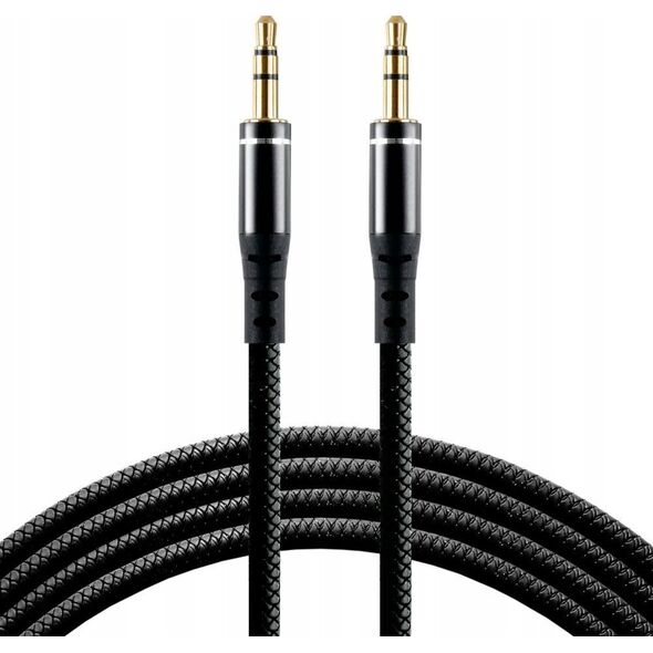 Kabel EverActive Kabel przewód silikonowy audio AUX wtyk - wtyk jack 3.5 mm stereo 100cm everActive CBS-1JB czarny 13256170 5903205774002