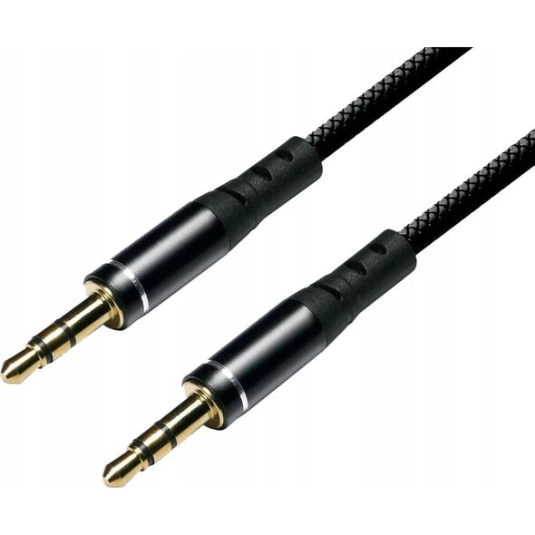 Kabel EverActive Kabel przewód silikonowy audio AUX wtyk - wtyk jack 3.5 mm stereo 100cm everActive CBS-1JB czarny 13256170 5903205774002