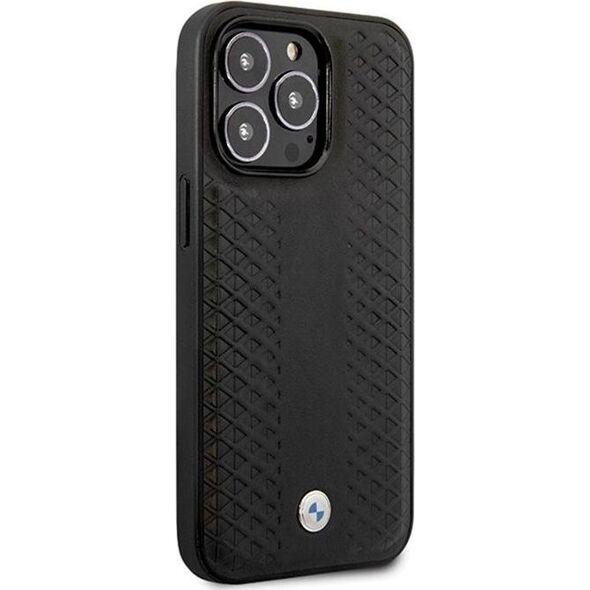 BMW BMW Leather Diamond Pattern - Etui iPhone 14 Pro (Czarny) 13256295 3666339066543