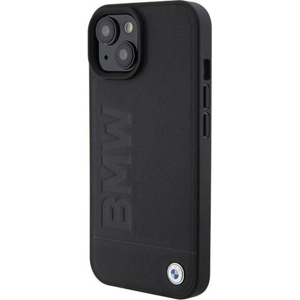 BMW BMW Leather Hot Stamp MagSafe - Etui iPhone 15 Plus (Czarny) 13256317 3666339145354