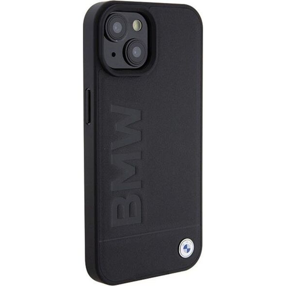 BMW BMW Leather Hot Stamp MagSafe - Etui iPhone 15 Plus (Czarny) 13256317 3666339145354