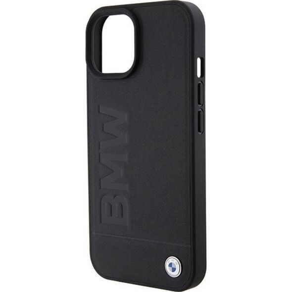 BMW BMW Leather Hot Stamp MagSafe - Etui iPhone 15 Plus (Czarny) 13256317 3666339145354