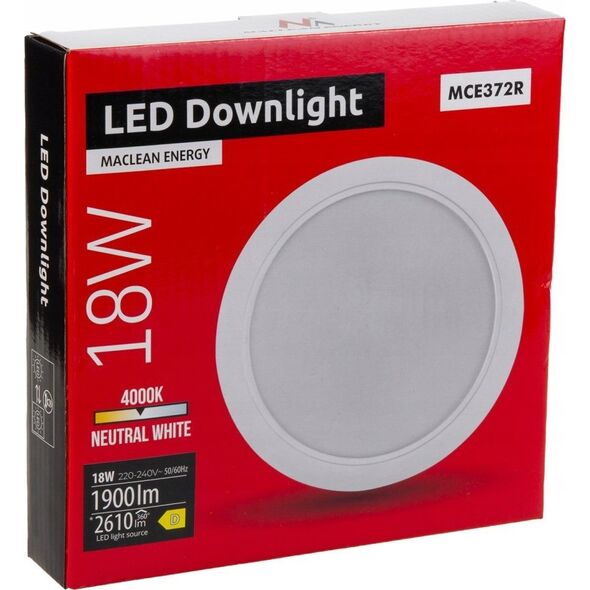 Maclean Panel LED sufitowy Maclean, podtynkowy SLIM, 18W, Neutral White 4000K, 170*26mm, 1800 lm, MCE372 R 13257031 5902211132455
