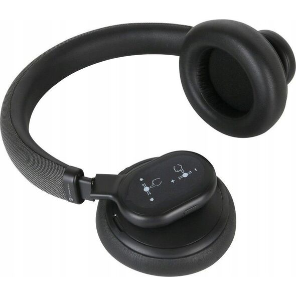 Słuchawki ForCell FORCELL F-AUDIO słuchawki bezprzewodowe nagłowne ANC Touch Beat czarne 13267649 5903396271489