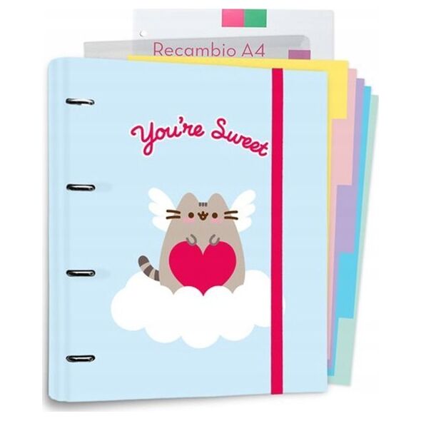 Segregator Pusheen Pusheen - Segregator A4 z kolekcji Purrfect Love z kartkami (4 ringi, gumka) 13274193 8435497289904
