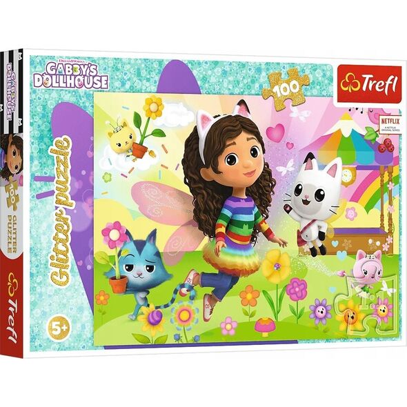 Trefl PUZZLE 100 Glitter Brokatowa Gabby 14832 13276806 5900511148329