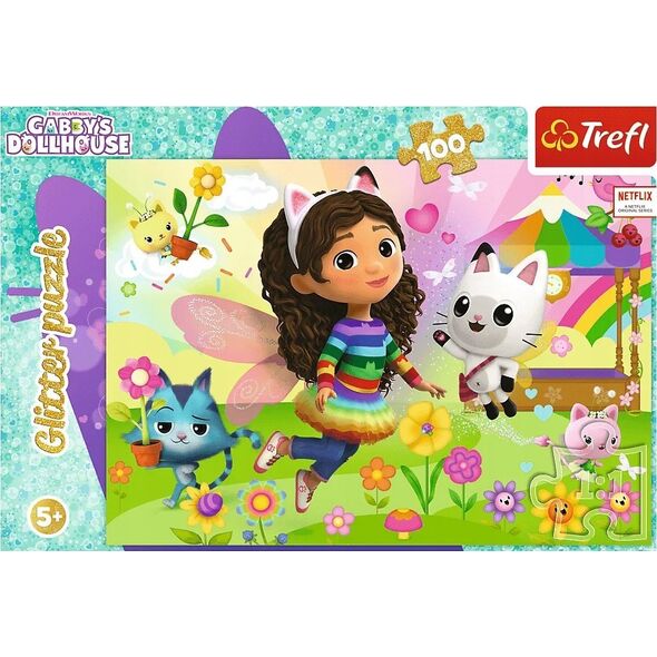 Trefl PUZZLE 100 Glitter Brokatowa Gabby 14832 13276806 5900511148329