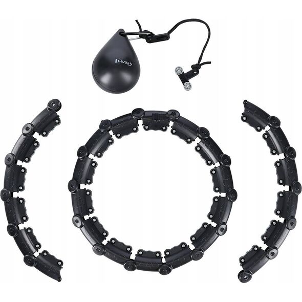 HMS HHW11 PLUS SIZE HULA HOP BLACK Z WYPUSTKAMI I OBCIĄŻNIKIEM HMS 13283029 5907695553512