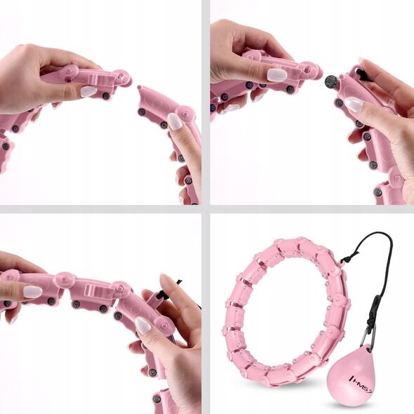 HMS HHW11 PLUS SIZE HULA HOP LIGHT PINK Z WYPUSTKAMI I OBCIĄŻNIKIEM HMS 13283030 5907695553529