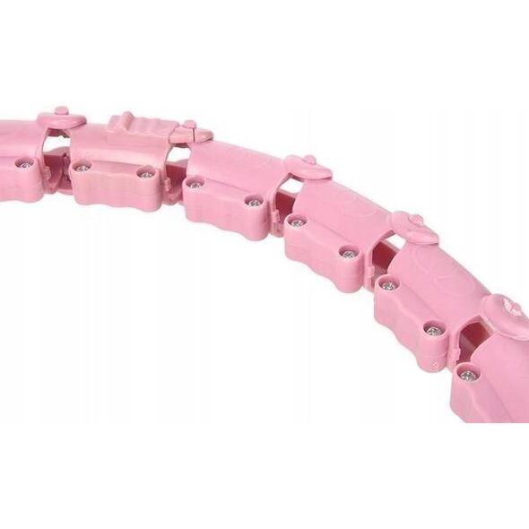 HMS ZESTAW HULA HOP HHW11 LIGHT PINK Z WYPUSTKAMI I OBCIĄŻNIKIEM + PAS BR163 BLACK PLUS SIZE HMS 13283034 5907695557701