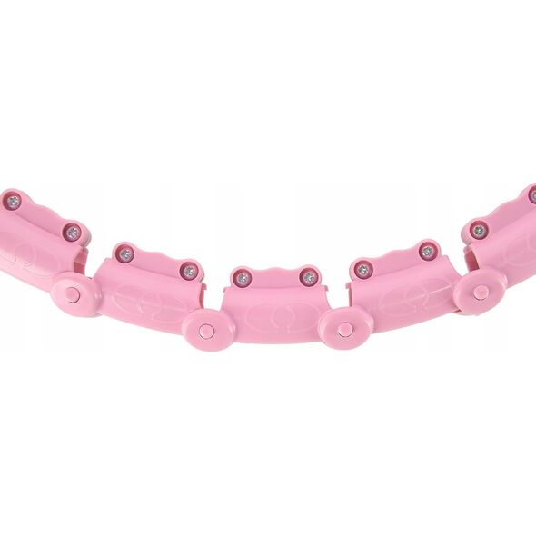 HMS ZESTAW HULA HOP HHW11 LIGHT PINK Z WYPUSTKAMI I OBCIĄŻNIKIEM + PAS BR163 BLACK PLUS SIZE HMS 13283034 5907695557701