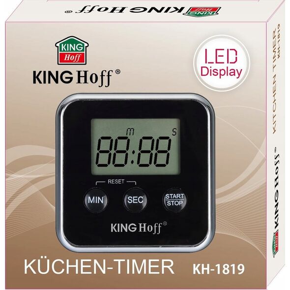 Minutnik KingHoff ELEKTRONICZNY MINUTNIK KUCHENNY MAGNETYCZNY KINGHOFF KH-1819 13289586 5908287218192