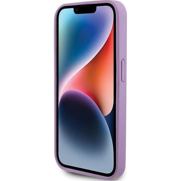 Guess Guess GUHCP15LP4EPMU iPhone 15 Pro 6.1" fioletowy/light purple hardcase Leather 4G Stamped 13295048 3666339150464