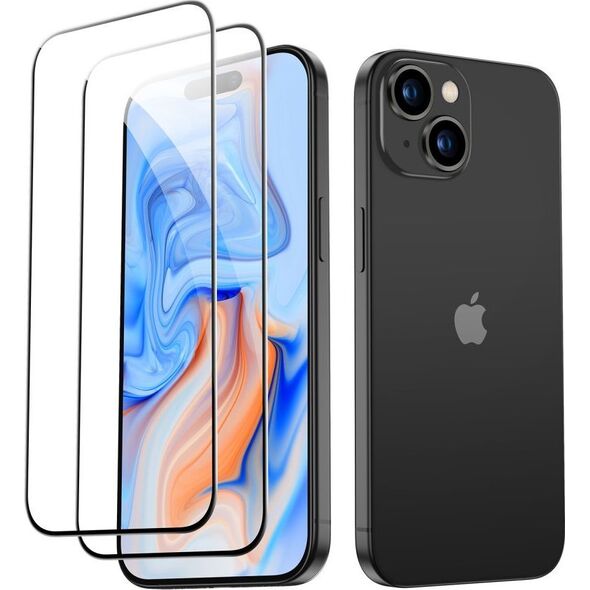 ESR SZKŁO HARTOWANE ESR TEMPERED GLASS 2-PACK IPHONE 15 BLACK 13295329 4894240174203