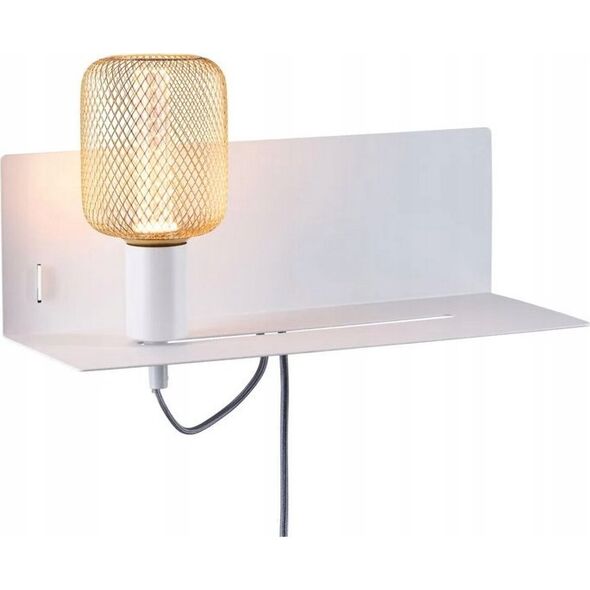 Kinkiet Paulmann Oprawa ścienna DEVARA E27 max.1x40W USB C 230V biały mat /metal 13295350 4000870967744