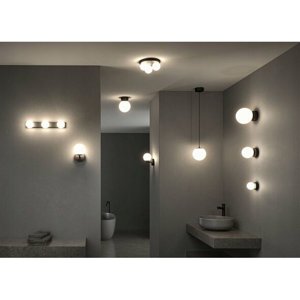 Kinkiet Paulmann Lampa ścienna łazienkowa GOVE LED 5W 400lm 3000K IP44 230V czarny matowy / metal / szkło 13295356 4000870710746