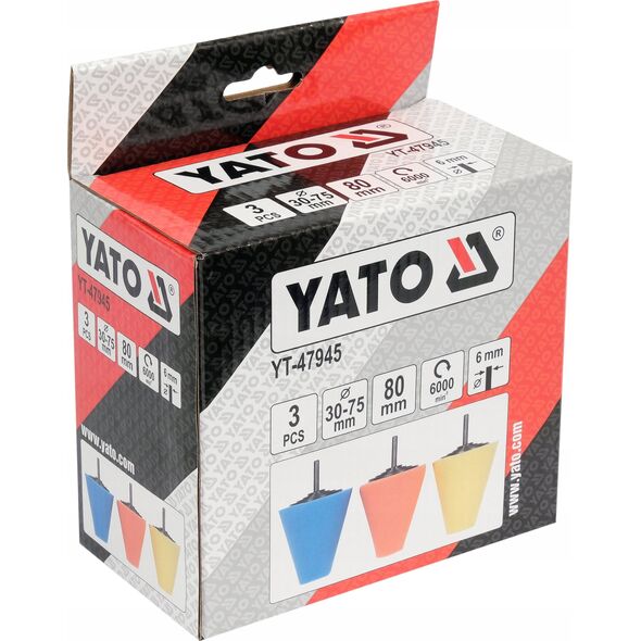 Yato YATO GĄBKI POLERSKIE DO FELG 3szt. 13295584 5906083092534