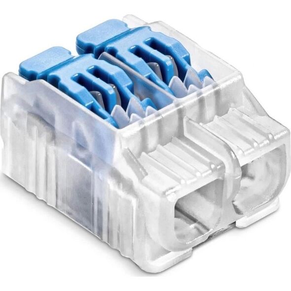 Simet Szybkozłączka otwierana do linek i drutów 2x 0,2-4mm2 32A 1opak.=10szt. Simet Ideal SCL2 B10 88001303 transparentna/niebieska 13295615 5907813235818