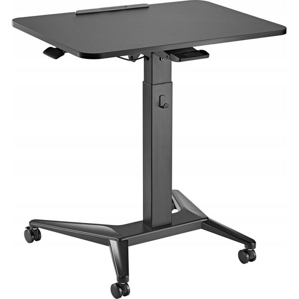 Maclean Mobilne biurko stolik na laptop Maclean, czarne, pneumatyczna regulacja wysokości, 80x52cm, 8kg max, 109cm wys, MC-453B 13295892 5902211129738