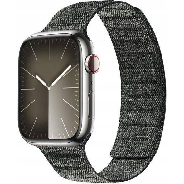 Crong Crong Melange - Pasek magnetyczny do Apple Watch 42/44/45/49 mm (czarny melanż) 13297233 5904310703420