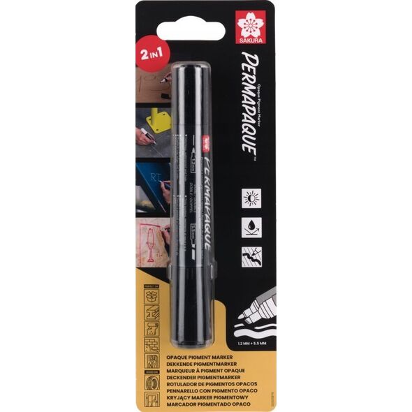 Sakura Marker Permapaque Dual Point czarny, Sakura 13297244 8712079482565