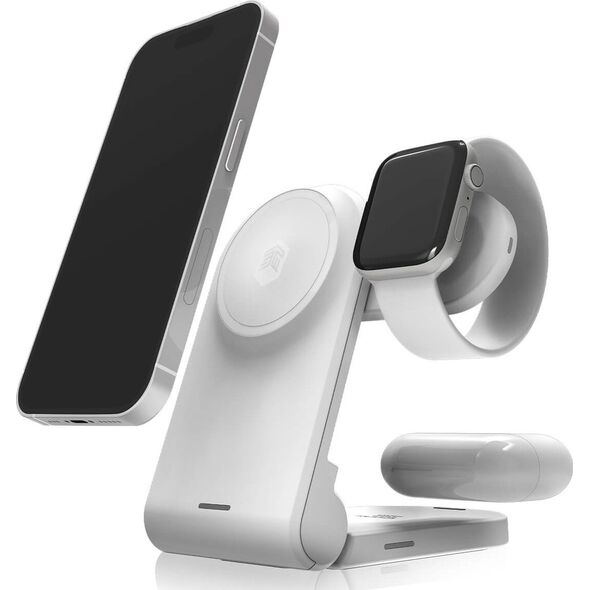 Ładowarka STM STM ChargeTree MAG - Mobilna ładowarka bezprzewodowa 3w1 z MagSafe (biały) 13297691 810046114025
