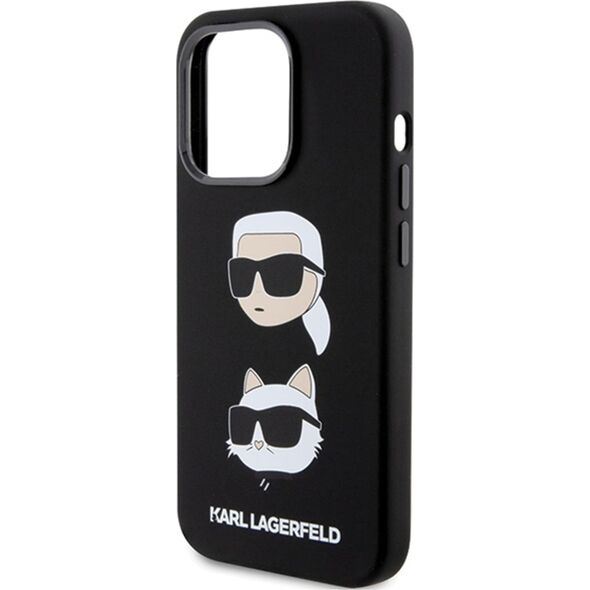 Karl Lagerfeld Karl Lagerfeld KLHCP15LSDHKCNK iPhone 15 Pro 6.1" czarny/black Silicone Karl&Choupette Head 13297835 3666339164812