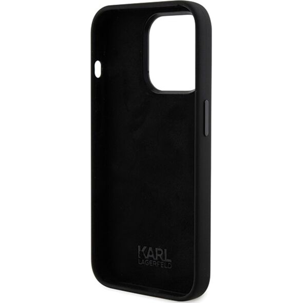 Karl Lagerfeld Karl Lagerfeld KLHCP15LSDHKCNK iPhone 15 Pro 6.1" czarny/black Silicone Karl&Choupette Head 13297835 3666339164812