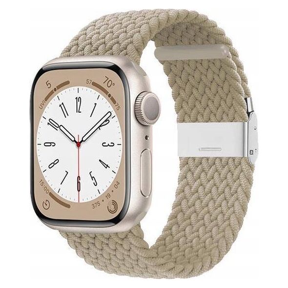 Crong Crong Wave Band - Pleciony pasek do Apple Watch 38/40/41 mm (kamienny beż) 13298422 5904310703451