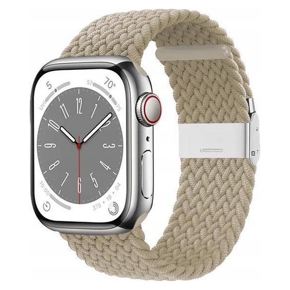 Crong Crong Wave Band - Pleciony pasek do Apple Watch 38/40/41 mm (kamienny beż) 13298422 5904310703451