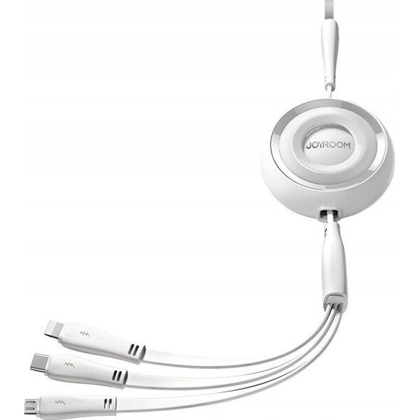 Kabel USB Joyroom USB-A - USB-C + microUSB + Lightning 1 m Biały (JYR943) 13299278 6941237121004