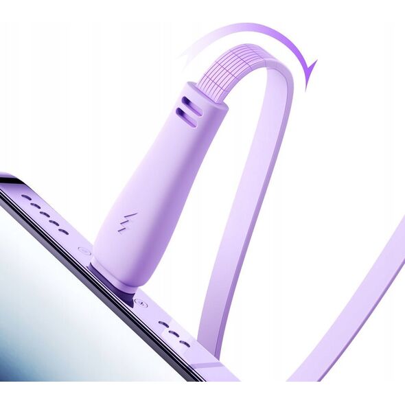 Kabel USB Joyroom USB-A - USB-C + microUSB + Lightning 1 m Fioletowy (JYR944) 13299279 6941237121028