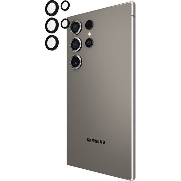 Case-Mate Case-Mate Aluminum Ring Lens Protector - Szkło ochronne na obiektyw aparatu Samsung Galaxy S24 Ultra (Black) 13300438 840171736267