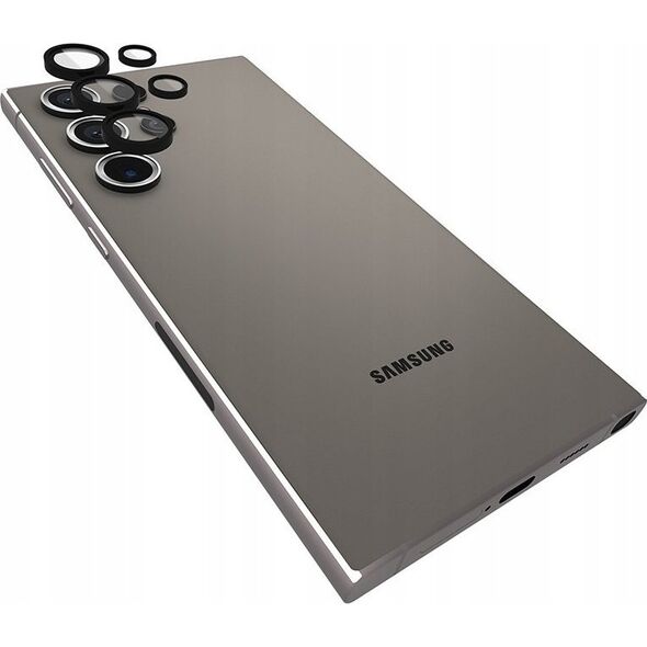 Case-Mate Case-Mate Aluminum Ring Lens Protector - Szkło ochronne na obiektyw aparatu Samsung Galaxy S24 Ultra (Black) 13300438 840171736267