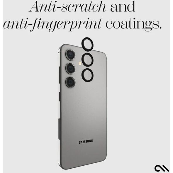 Case-Mate Case-Mate Aluminum Ring Lens Protector - Szkło ochronne na obiektyw aparatu Samsung Galaxy S24 (Black) 13300439 840171736519