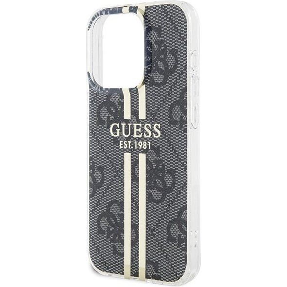 Guess Guess GUHCP15LH4PSEGK iPhone 15 Pro 6.1" czarny/black hardcase IML 4G Gold Stripe 13300730 3666339222703