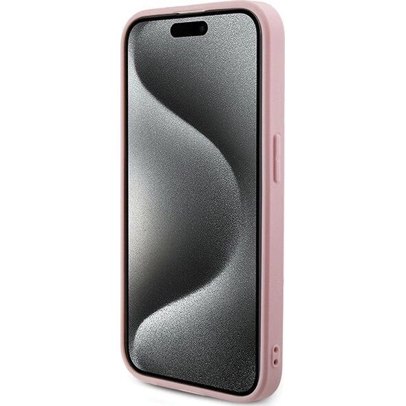 Guess Guess GUHCP15LPSAIRSP iPhone 15 Pro 6.1" różowy/pink hardcase Saffiano Iridescent Script 13300734 3666339224806