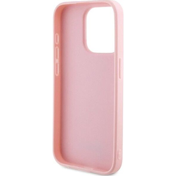 Guess Guess GUHCP15LPSAIRSP iPhone 15 Pro 6.1" różowy/pink hardcase Saffiano Iridescent Script 13300734 3666339224806