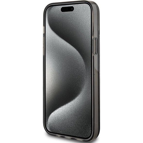 Guess Guess GUHCP15SLFCSEGK iPhone 15 / 14 / 13 6.1" czarny/black hardcase Liquid Glitter Gold Stripes 13300743 3666339223526