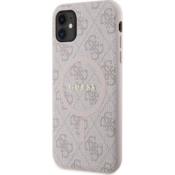 Guess Guess GUHMN61G4GFRP iPhone 11 6.1" / Xr różowy/pink hardcase 4G Collection Leather Metal Logo MagSafe 13300750 3666339226640