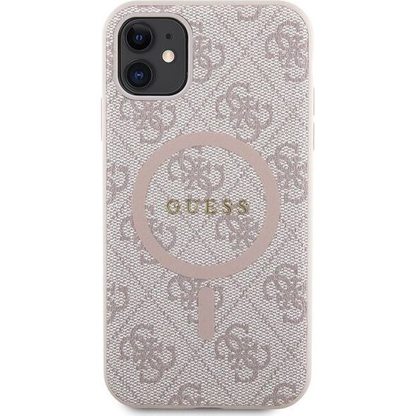Guess Guess GUHMN61G4GFRP iPhone 11 6.1" / Xr różowy/pink hardcase 4G Collection Leather Metal Logo MagSafe 13300750 3666339226640