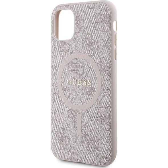 Guess Guess GUHMN61G4GFRP iPhone 11 6.1" / Xr różowy/pink hardcase 4G Collection Leather Metal Logo MagSafe 13300750 3666339226640