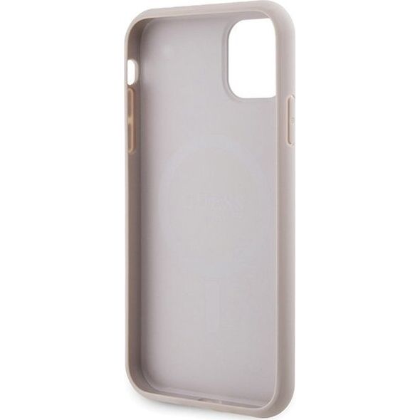 Guess Guess GUHMN61G4GFRP iPhone 11 6.1" / Xr różowy/pink hardcase 4G Collection Leather Metal Logo MagSafe 13300750 3666339226640