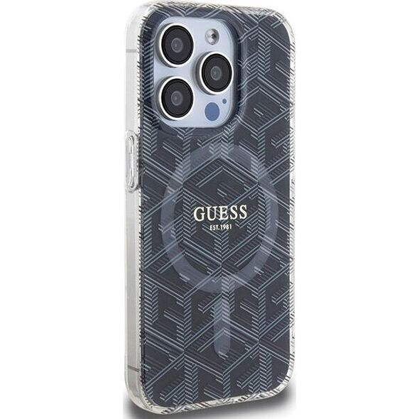 Guess Guess GUHMP15LHGCUSTGK iPhone 15 Pro 6.1" czarny/black hardcase IML GCube MagSafe 13300773 3666339221867