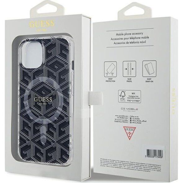Guess Guess GUHMP15MHGCUSTGK iPhone 15 Plus / 14 Plus 6.7" czarny/black hardcase IML GCube MagSafe 13300778 3666339221850