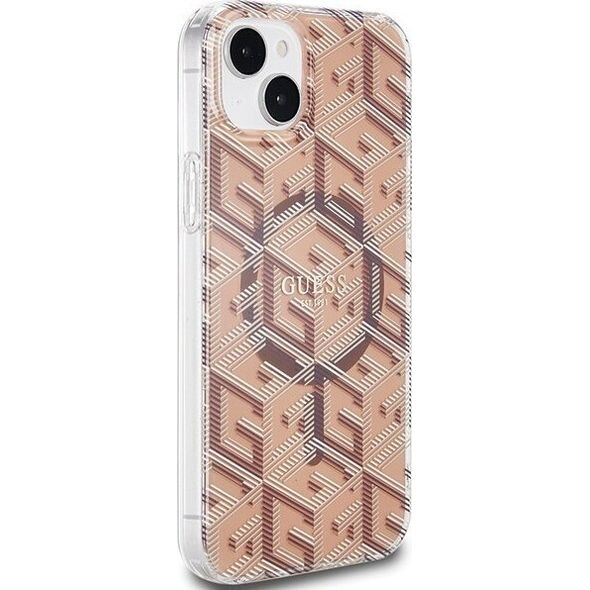 Guess Guess GUHMP15SHGCUSTGW iPhone 15 / 14 / 13 6.1" brązowy/brown hardcase IML GCube MagSafe 13300788 3666339222123