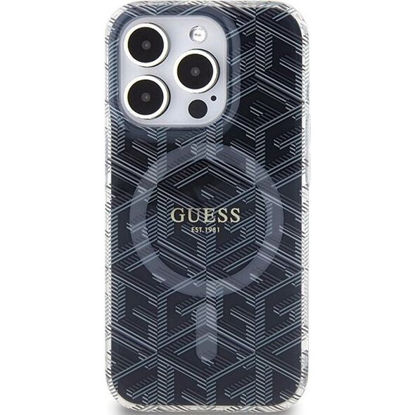 Guess Guess GUHMP15XHGCUSTGK iPhone 15 Pro Max 6.7" czarny/black hardcase IML GCube MagSafe 13300792 3666339221874